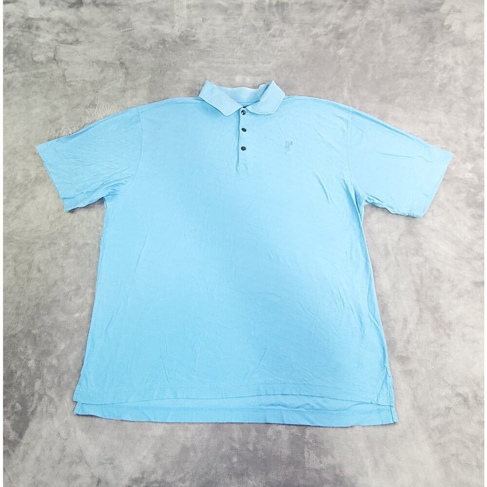 Ashworth Sz XL Mens Blue Polo Shirt Golf 100% Cotton Short Sleeve Ca17-55